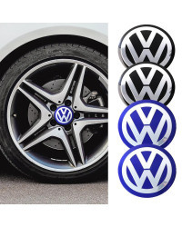 Pegatinas de tapa de cubo de rueda con emblema de coche, 4 piezas, 56mm, para VW GTI R Line Polo Golf Passat Scirocco Tiguan Jet