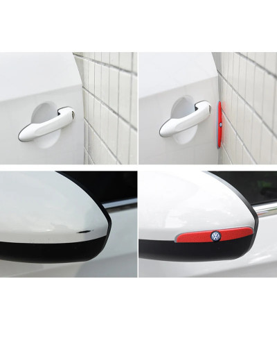 Espejo retrovisor para puerta de coche, pegatinas anticolisión para Volkswagen GTI Tayron Scirocco r-line Polo Beetle R, 4 pieza