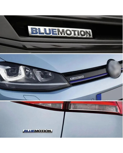 Insignia de Metal 3D para parrilla delantera de maletero trasero de coche, pegatinas de emblema Bluemotion para Volkswagen VW Go