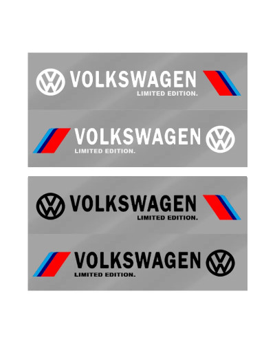 Pegatina para puerta lateral de coche, emblema decorativo para VW Volkswagen R Rline Jetta Golf Polo Beetle CC EOS GTI Passat, 2