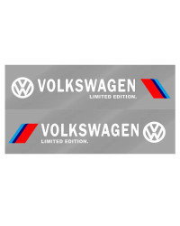 Pegatina para puerta lateral de coche, emblema decorativo para VW Volkswagen R Rline Jetta Golf Polo Beetle CC EOS GTI Passat, 2