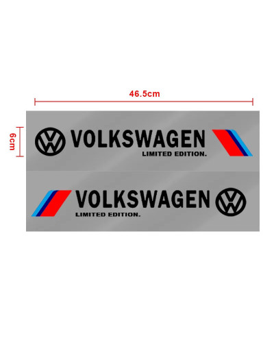 Pegatina para puerta lateral de coche, emblema decorativo para VW Volkswagen R Rline Jetta Golf Polo Beetle CC EOS GTI Passat, 2