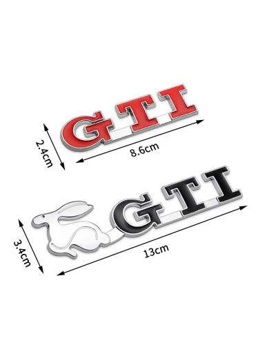 Insignia de logotipo de parrilla de Metal para coche, calcomanías adhesivas para VW GTI Golf 2, 3, 4, 5, 7, MK2, MK3, MK4, MK5, 