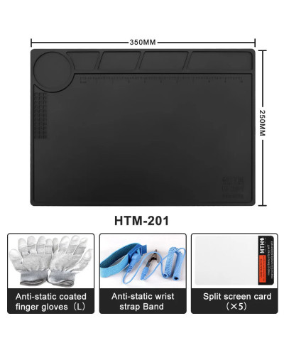 Heat Insulation Pad ESD Soldering Working Mat Magnetic Silicon Mat Rep