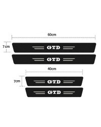 Pegatina protectora para umbral de puerta de coche, almohadilla antiarañazos para parachoques de maletero para Volkswagen GTD VW