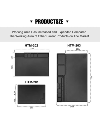 Heat Insulation Pad ESD Soldering Working Mat Magnetic Silicon Mat Rep