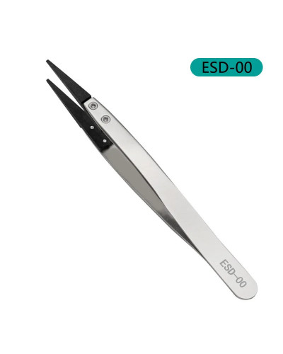 1 Piece Anti-Static ESD Tweezers Replaceable Tweezers Tips Stainless S