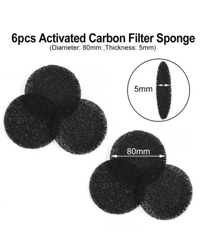 NEWACALOX 6pcs/lot Activated Carbon Filter Sponge For Welding Exhaust 