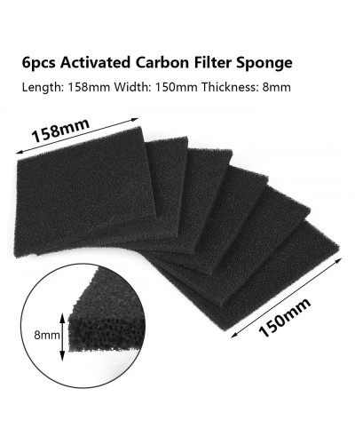 NEWACALOX 6pcs/lot Activated Carbon Filter Sponge For Welding Exhaust 