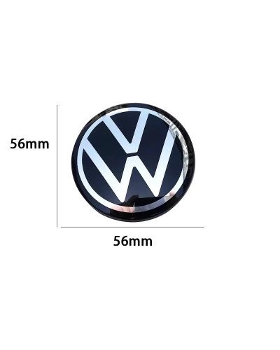 Tapas de cubo de rueda de coche con emblema de aluminio, 4 piezas, 56mm, pegatina para VW GTI, Polo, Golf, Passat, Tiguan, Arteo