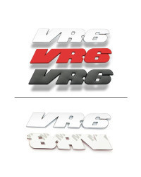 Insignia de Metal 3D para guardabarros de maletero de coche, calcomanía con logotipo V6R, emblema para VW R32, Polo, Golf 4, 3, 