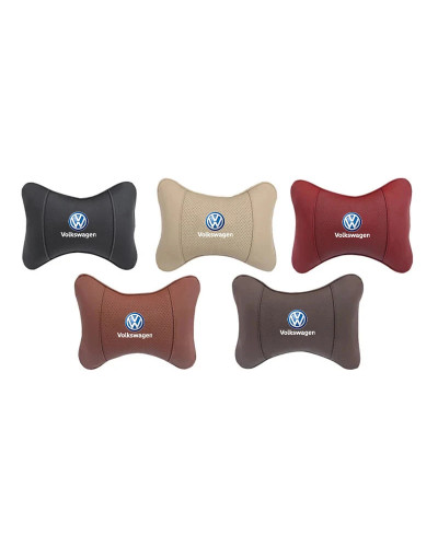 Reposacabezas de asiento de coche piezas, almohada para el cuello con logotipo automático para VW GTI, Polo, Golf, Passat, Tigua