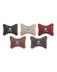 Reposacabezas de asiento de coche piezas, almohada para el cuello con logotipo automático para VW GTI, Polo, Golf, Passat, Tigua