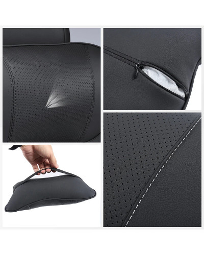 Reposacabezas de asiento de coche piezas, almohada para el cuello con logotipo automático para VW GTI, Polo, Golf, Passat, Tigua