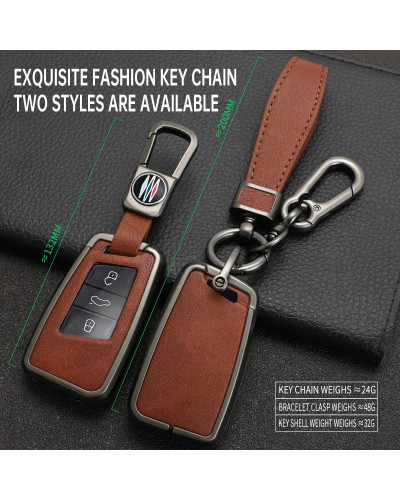 Funda completa para llave de coche, carcasa Fob para Volkswagen VW Tiguan MK2 Magotan Passat B8 CC, Skoda Superb A7, accesorios