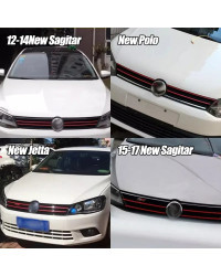 Pegatinas rojas para coche, tiras reflectantes, molduras para rejilla delantera del capó, accesorios para automóviles, decoració