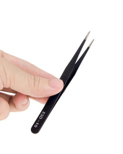 2/6pcs Precision Tweezers Set ESD Anti-Static Stainless Steel Tweezers