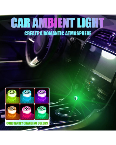 Mini USB LED para coche,...