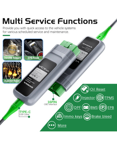 VXDIAG-escáner de diagnóstico VCX SE VX108 para coche VW DOIP OBD2, todos los sistemas, codificación ECU J2534, programación de 