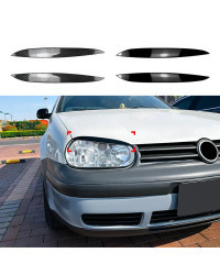 Cubierta de párpados para faros delanteros de coche, pegatina de párpados para Volkswagen VW Golf 4 Mk4 GTI TDI SDI R32 1997-200