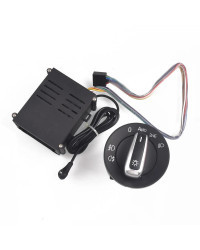 Interruptor de luz cromado para coche, Sensor de luz para VW Transporter Multivan caravelle T5 T6 +, faro automático