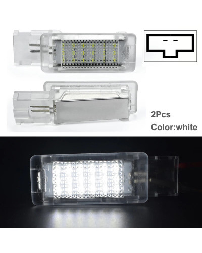 Luces LED para reposapiés de coche, lámparas para maletero de VW, Golf, Polo, Passat, Tiguan, Jetta, Caddy, Touareg, Scirocco, 2