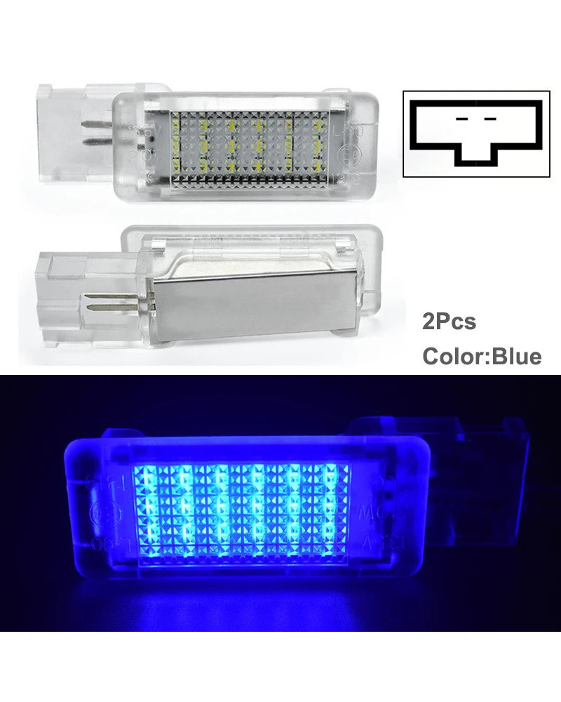 Luces LED para reposapiés de coche, lámparas para maletero de VW, Golf, Polo, Passat, Tiguan, Jetta, Caddy, Touareg, Scirocco, 2