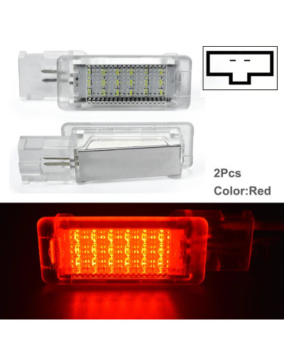 Luces LED para reposapiés de coche, lámparas para maletero de VW, Golf, Polo, Passat, Tiguan, Jetta, Caddy, Touareg, Scirocco, 2