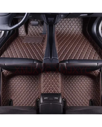 Alfombrillas 3D personalizadas para coche, accesorios interiores de cuero Artificial para Volkswagen Vw Tiguan 2017-2023 Touareg