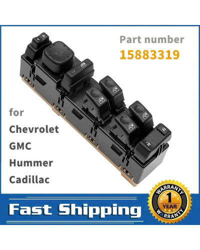 Interruptor de Ventanilla de alimentación de 15883319 DWS-394 para Hummer H2 Chevrolet Suburban Avalanche GMC Yukon Sierra 2003-