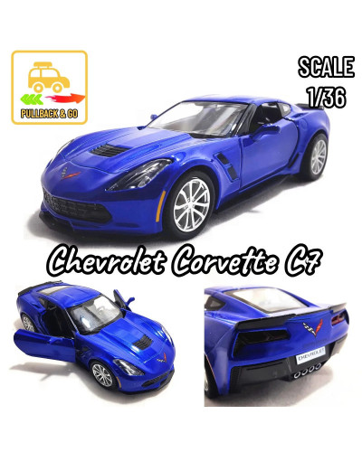 Chevrolet Corvette C7 modelo de coche a escala 1:36, vehículo a escala, figura de arte en miniatura, Colección, Hobby, juguete p