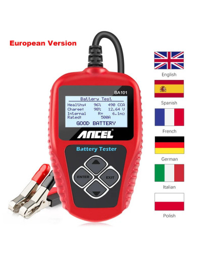 ANCEL BA101 12V Car Battery Tester Analyzer Automotive Battery Load Te