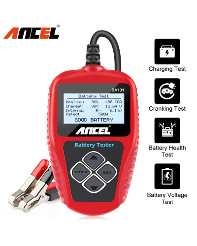 ANCEL BA101 12V Car Battery Tester Analyzer Automotive Battery Load Te