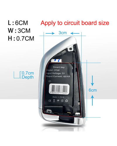 Pantalla de llave inteligente LCD modificada Universal CF568 para BMW, Benz, Audi, Ford, Hyundai, Kia, Porsche, entrada sin llav