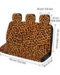 Fundas de asiento de coche con estampado Animal de leopardo púrpura, Juego completo para automóviles, sedán, SUV, accesorios int