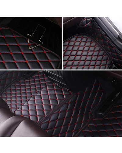 Alfombrillas de cuero para coche, alfombras acolchadas para pies, accesorios para VW, Volkswagen, Polo, Sedan, 2011, 2012, 2013,