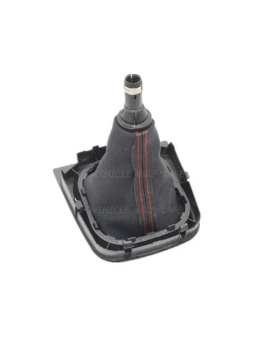 Perilla de palanca de cambios con Bota de cuero para coche VW Scirocco 2009, 2010, 2011, 2012, 2013, 2014, 6 velocidades