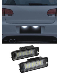 Luces LED para matrícula, lámpara para VW Golf 4 5 6 7 MK4 MK7 Passat CC Polo Scirocco Leon Ibiza 2 piezas