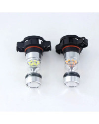 Luz LED de emergencia canbus PSY24W sin errores, luces de peligro, yellow3000k, para VW Passat B7 Tiguan Golf MK6 Audi Citroen C