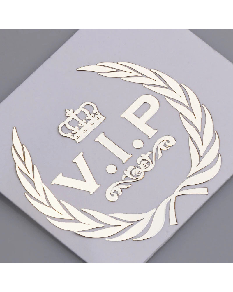 Insignia de emblema de corona VIP de níquel de Metal 3D, decoración de carrocería de automóvil, calcomanía para teléfono móvil, 