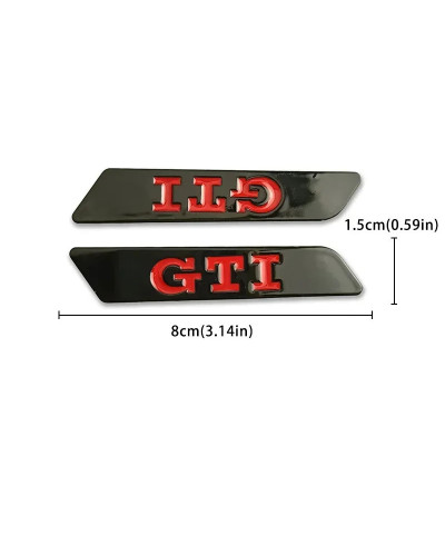 Pegatinas de tira de parachoques de insignia de guardabarros, emblema lateral de Metal para Volkswagen VW GTI MK5 Passat Polo Go