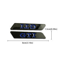 Pegatinas de tira de parachoques de insignia de guardabarros, emblema lateral de Metal para Volkswagen VW GTI MK5 Passat Polo Go