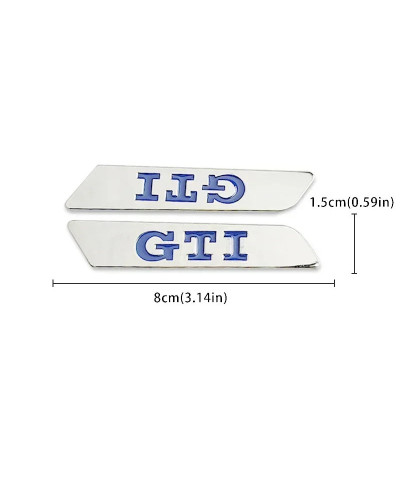 Pegatinas de tira de parachoques de insignia de guardabarros, emblema lateral de Metal para Volkswagen VW GTI MK5 Passat Polo Go