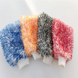 Coral Fleece Car Cleaning Gloves Large Color Plush Fine Fiber Cleaning Towel Car Washing Supplies Bear Paw Accessories Wholesale