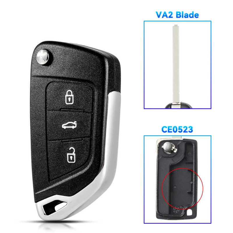 KEYYOU For Citroen С2 C4 С3 С5 C6 For Peugeot 107 207 307 407 306 308 408 508 Partner CE0523 CE0536 Modified Car Key Shell Case