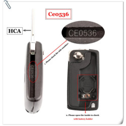 jingyuqin 2 Buttons Remote Car Key ASK/FSK 434Mhz For Citroen C4 C5 C6 C8 Xsara Picasso For Peugeot 107 207 307 308 CE0536/0523