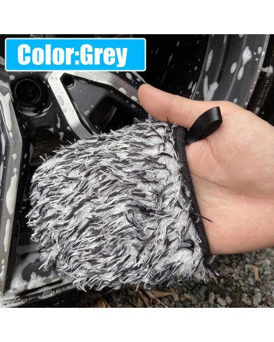 Thickening Two-sided Microfiber Wheel Detailer Wash Glove Super Soft C