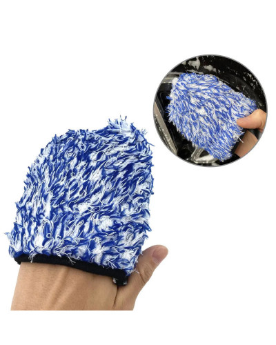 Thickening Two-sided Microfiber Wheel Detailer Wash Glove Super Soft C