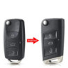 KEYYOU New For VW Golf 4 5 Passat b5 b6 polo Touran For Seat Skoda Modified 3 buttons Modified Folding Car Key