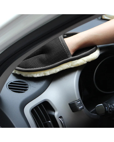 Advanced Microfiber Wool Soft Auto Car Washing Glove For Toyota Car Cl